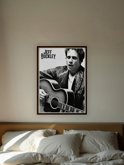 Jeff Buckley - Acoustic Portrait  - Music Poster,  Music Decor, Band Memorabilia, Music Lover Gift