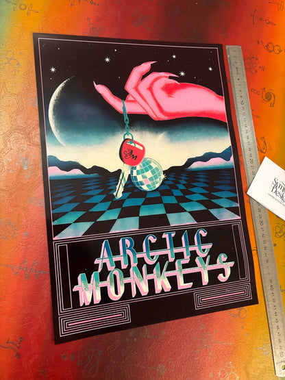 ARCTIC MONKEYS - THE CAR KEYS RETRO - Symbios Design - Rare Glossy Print