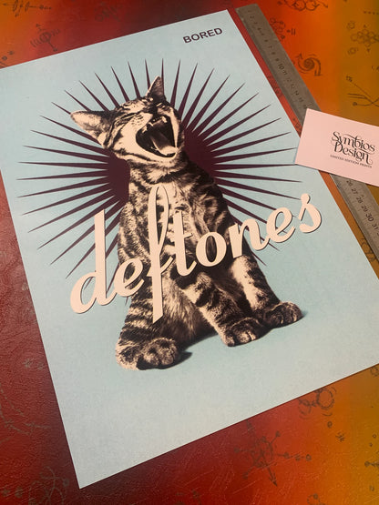 DEFTONES - KITTY - BORED - Symbios Design - Rare Glossy Print