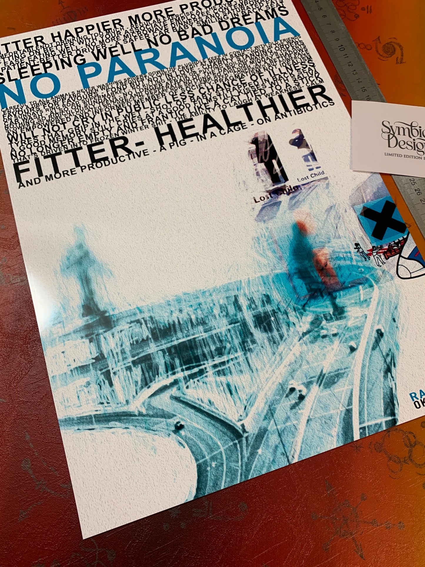 RADIOHEAD - OK COMPUTER - Symbios Design - Rare Glossy Print