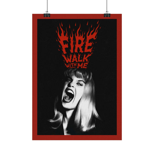 Twin Peaks - Fire walk with me - Laura Palmer -  TV MOVIE Poster, Music Wall Art, Retro Vintage Decor, Band Memorabilia, Lover Gift