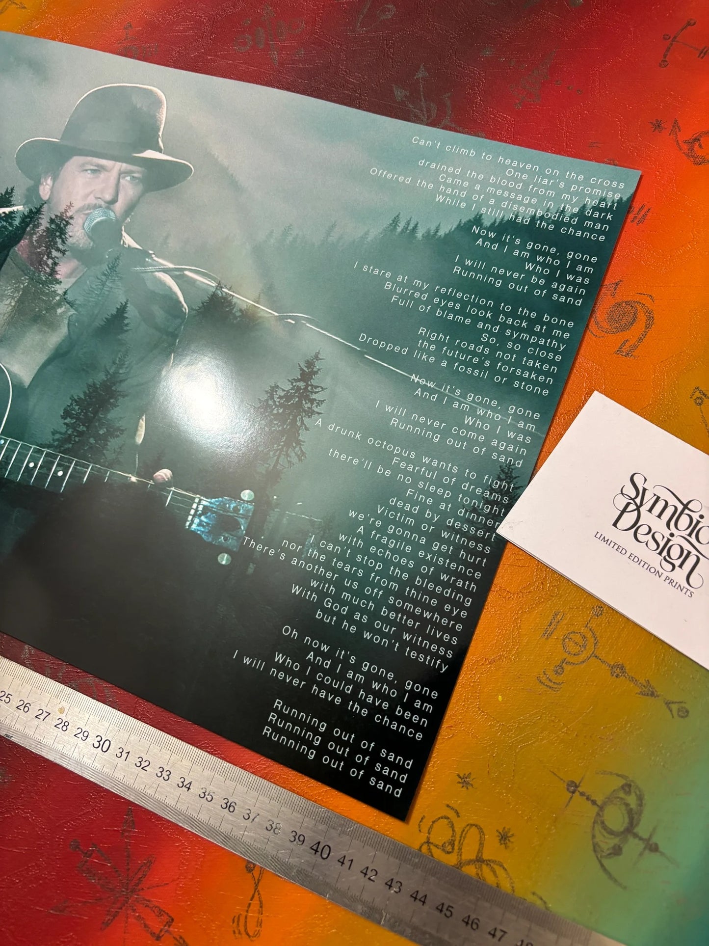 EDDIE VEDDER - TWIN PEAKS - PEARL JAM - Symbios Design - Rare Glossy Print