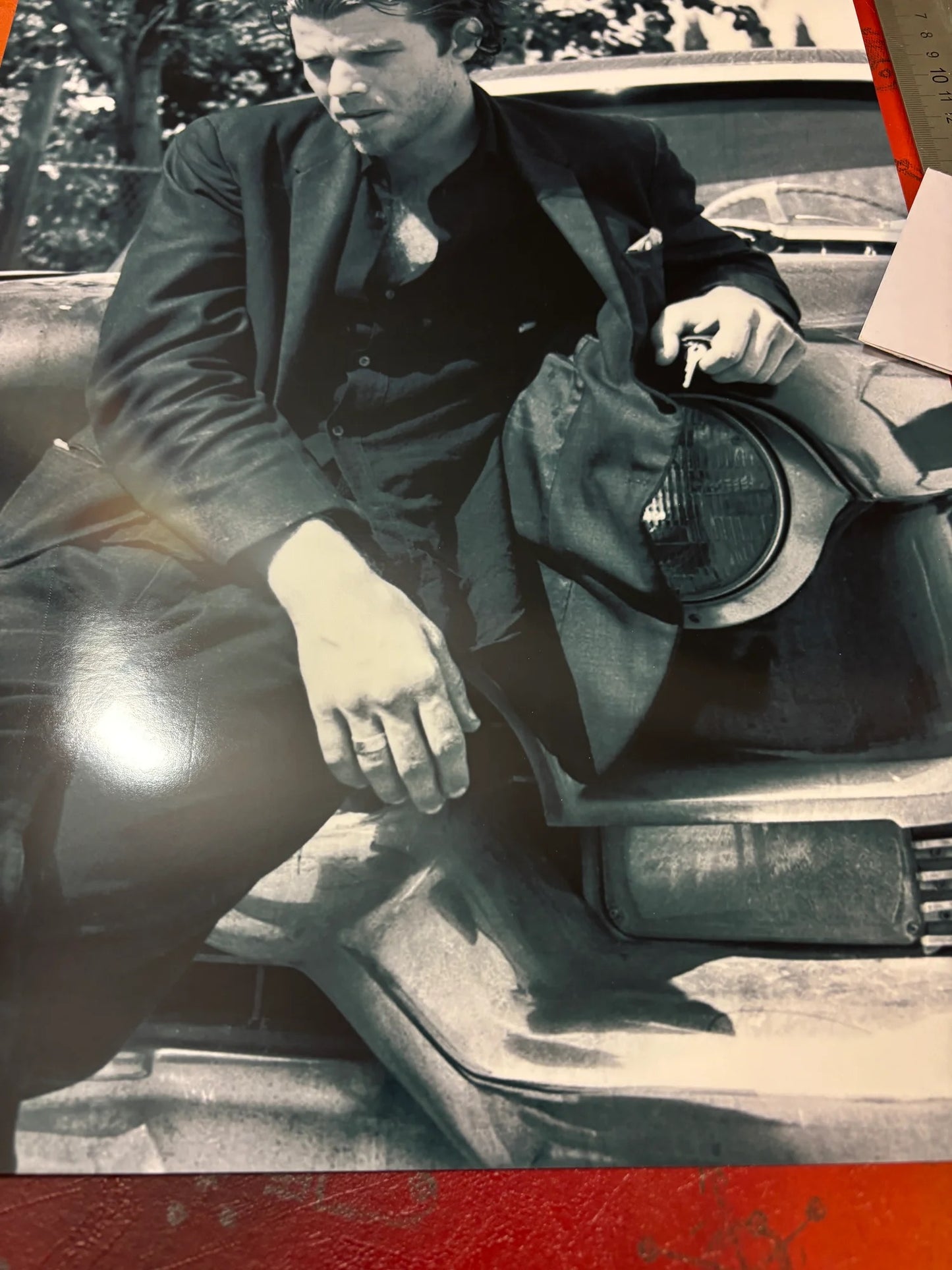 TOM WAITS - CAR PORTRAIT - Symbios Design - Rare Glossy Print