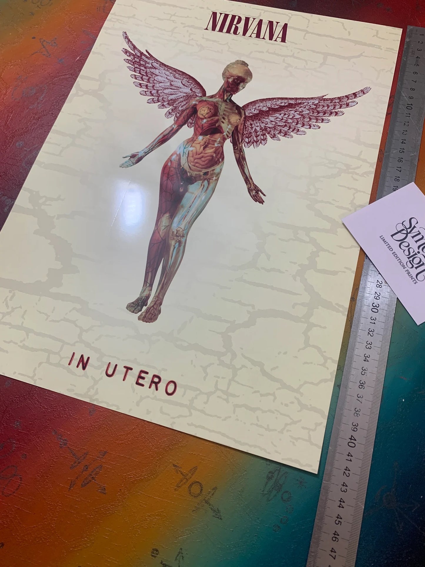 NIRVANA - IN UTERO - Symbios Design - Rare Glossy Print