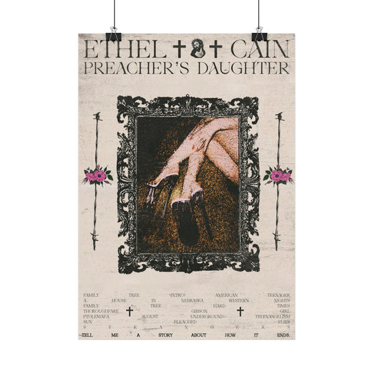 ETHEL CAIN - Preacher's Daughter -  Rock Music Poster, Music Wall Art, Retro Vintage Music Decor, Band Memorabilia, Music Lover Gift
