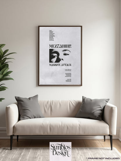 Massive Attack - Mezzanine  - Music Poster,  Music Decor, Band Memorabilia, Music Lover Gift