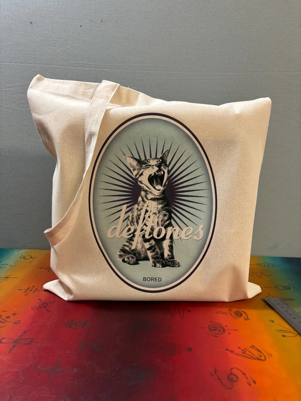 DEFTONES - BORED - Tote Bag – Oeko-Tex Certified Cotton Reusable Bag