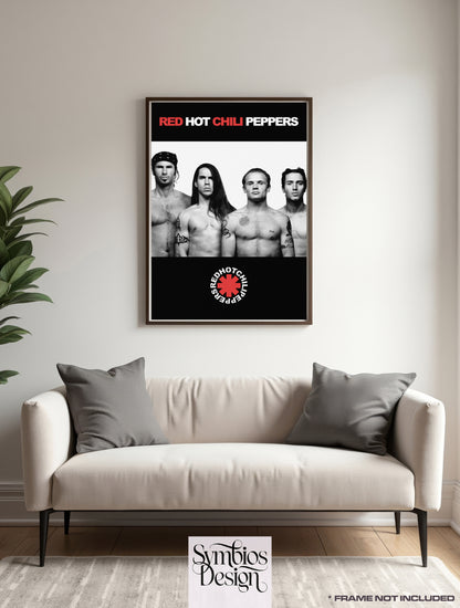 Red Hot Chili Peppers - Rare Music Poster,  Music Decor, Band Memorabilia, Music Lover Gift