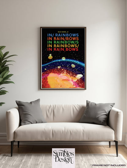 Radiohead - In Rainbows - Rare Music Poster,  Music Decor, Band Memorabilia, Music Lover Gift