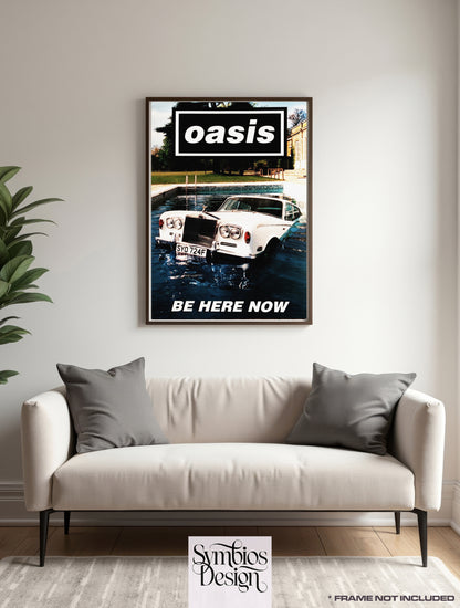 Oasis - Be Here Now - Rare Music Poster,  Music Decor, Band Memorabilia, Music Lover Gift