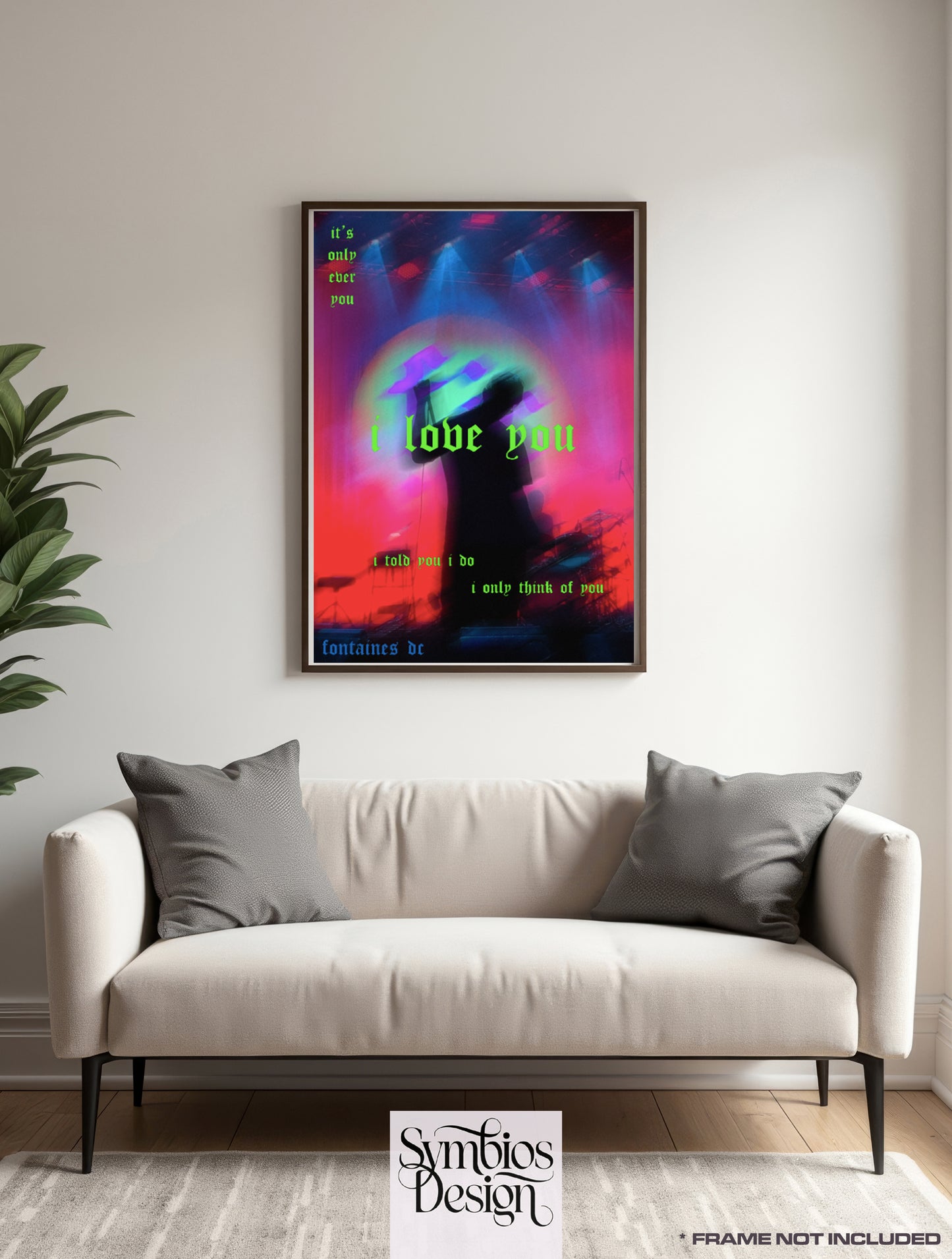 FONTAINES DC - I LOVE YOU - Symbios Design Rare Glossy Poster Print