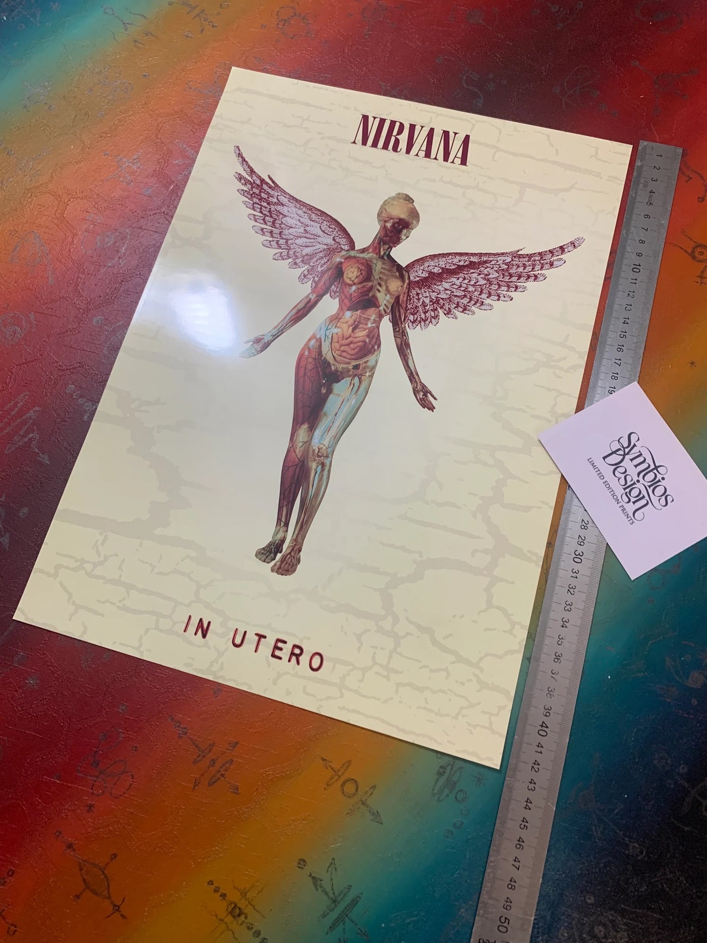 NIRVANA - IN UTERO - Symbios Design - Rare Glossy Print