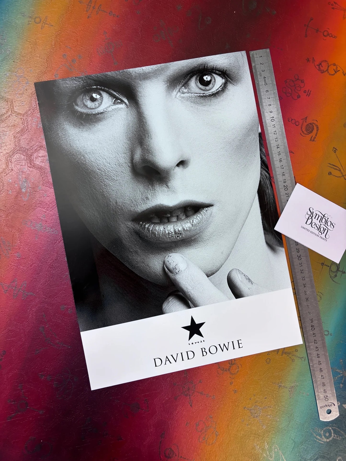 DAVID BOWIE - CLASSIC PORTRAIT  - Symbios Design - Rare Glossy Print