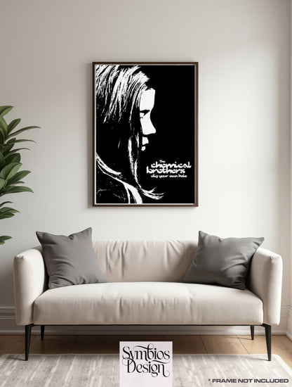 THE CHEMICAL BROTHERS - Dig your own hole - Rare Portrait Music Poster,  Music Decor, Band Memorabilia, Music Lover Gift