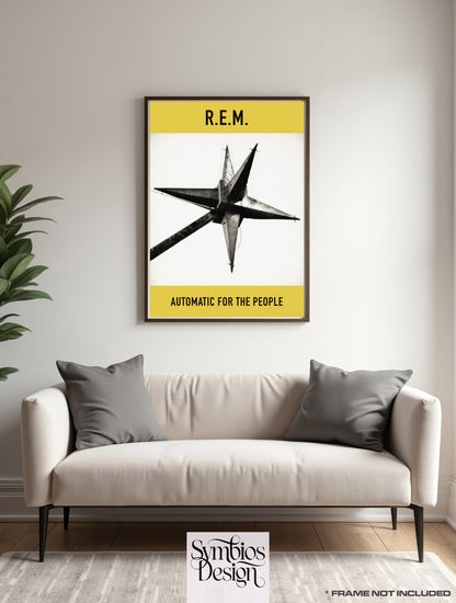 R.E.M. - Automatic for the People - Rare Music Poster,  Music Decor, Band Memorabilia, Music Lover Gift