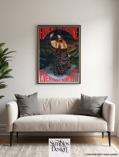 Florence and the Machine - Everybody Scream - Music Poster,  Music Decor, Band Memorabilia, Music Lover Gift