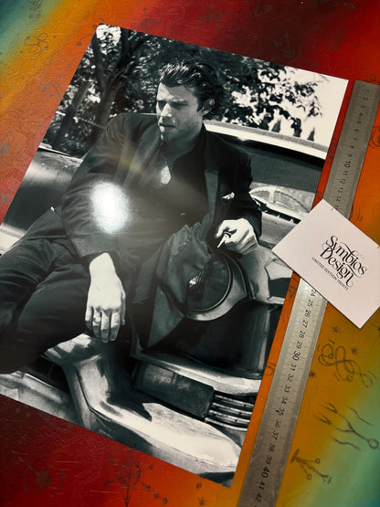 TOM WAITS - CAR PORTRAIT - Symbios Design - Rare Glossy Print