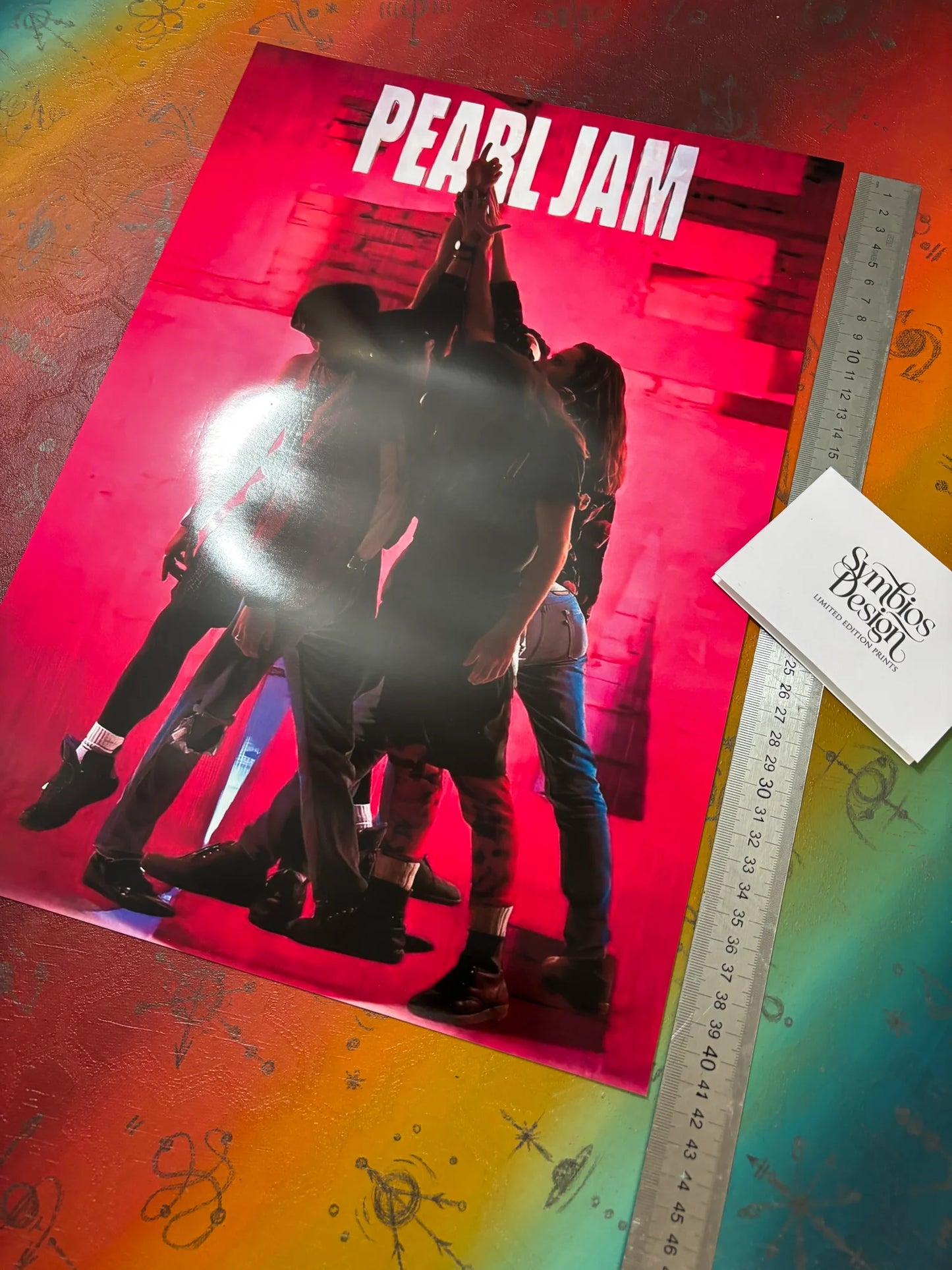 PEARL JAM - TEN - Symbios Design - Rare Glossy Print