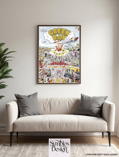 Green Day - Dookie  - Music Poster,  Music Decor, Band Memorabilia, Music Lover Gift