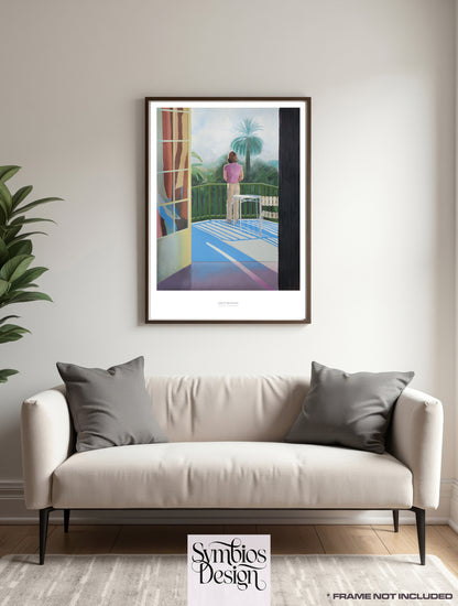 David Hockney - Sur la Terrace - Mural Artwork - Decoration - Wall Art