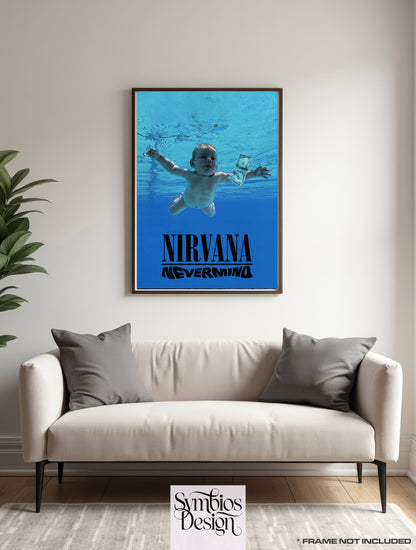 Nirvana - Nevermind - Rare Music Poster,  Music Decor, Band Memorabilia, Music Lover Gift