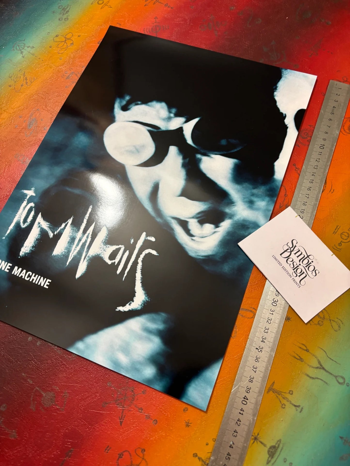 TOM WAITS - BONE MACHINE - Symbios Design - Rare Glossy Print