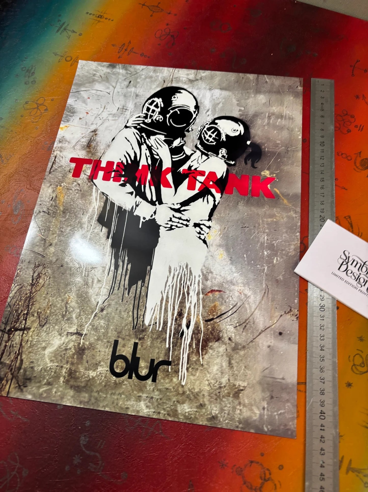 BLUR - THINK TANK - BANKSY - Symbios Design - Rare Glossy Print