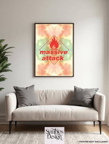 Massive Attack - Rare Music Poster,  Music Decor, Band Memorabilia, Music Lover Gift