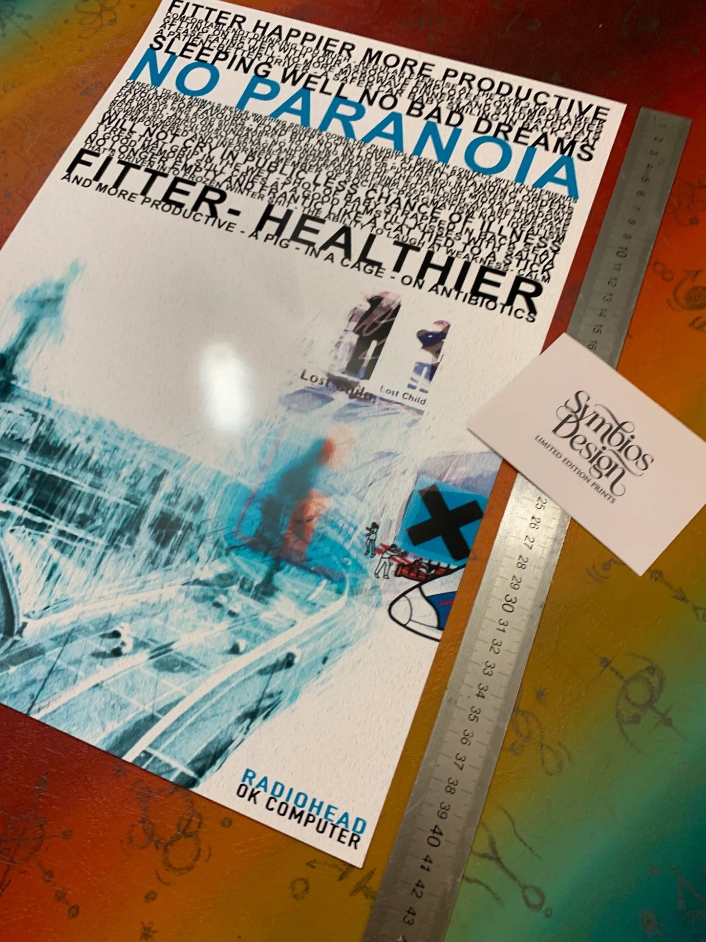 RADIOHEAD - OK COMPUTER - Symbios Design - Rare Glossy Print