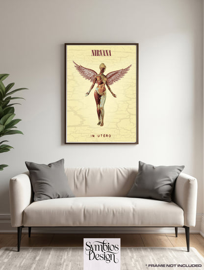 Nirvana - In Utero - Rare Music Poster,  Music Decor, Band Memorabilia, Music Lover Gift