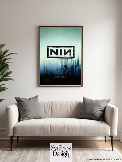 NIN - WITH TEETH - Rare Portrait Music Poster,  Music Decor, Band Memorabilia, Music Lover Gift