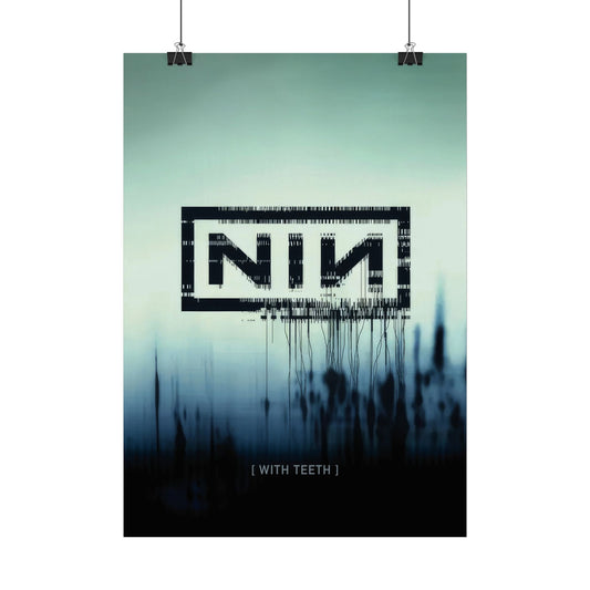 NIN - WITH TEETH - Rare Portrait Music Poster,  Music Decor, Band Memorabilia, Music Lover Gift
