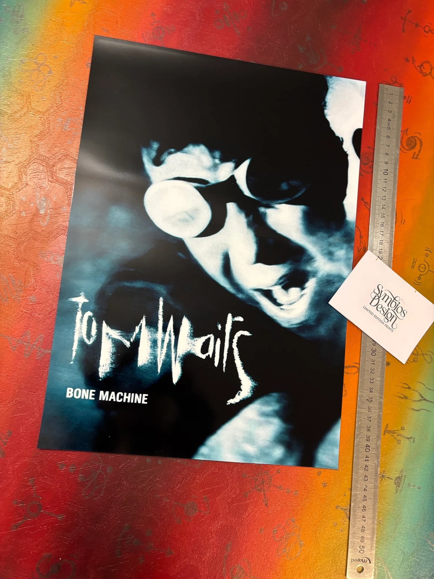 TOM WAITS - BONE MACHINE - Symbios Design - Rare Glossy Print