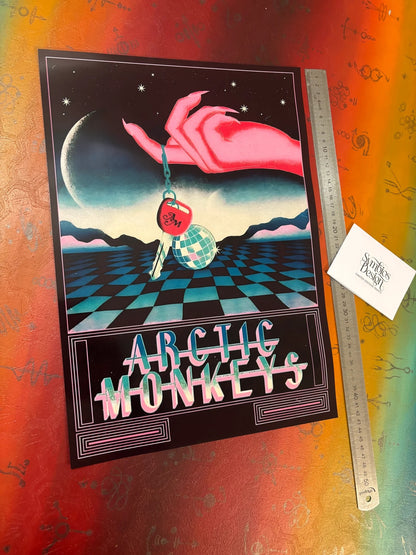 ARCTIC MONKEYS - THE CAR KEYS RETRO - Symbios Design - Rare Glossy Print