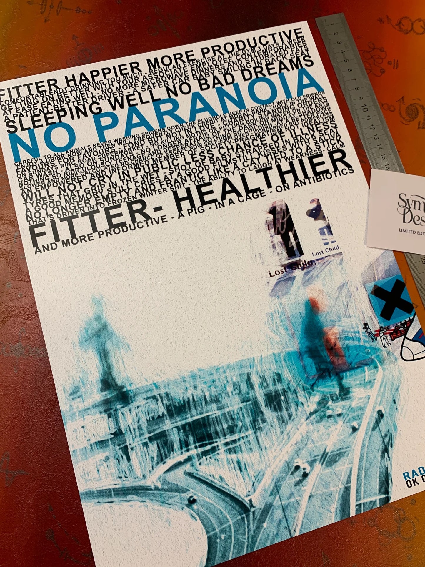 RADIOHEAD - OK COMPUTER - Symbios Design - Rare Glossy Print