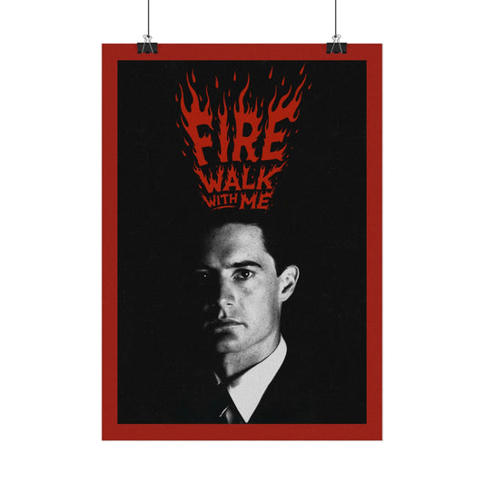 Twin Peaks Fire walk with me Agent Cooper -  TV MOVIE Poster, Music Wall Art, Retro Vintage Music Decor, Band Memorabilia, Music Lover Gift