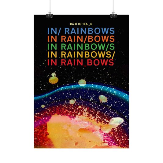 Radiohead - In Rainbows - Rare Music Poster,  Music Decor, Band Memorabilia, Music Lover Gift