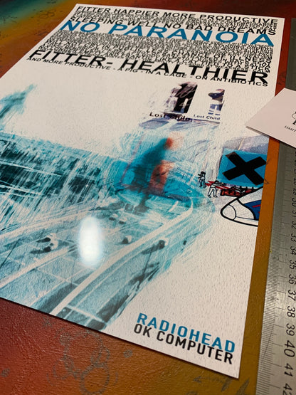 RADIOHEAD - OK COMPUTER - Symbios Design - Rare Glossy Print