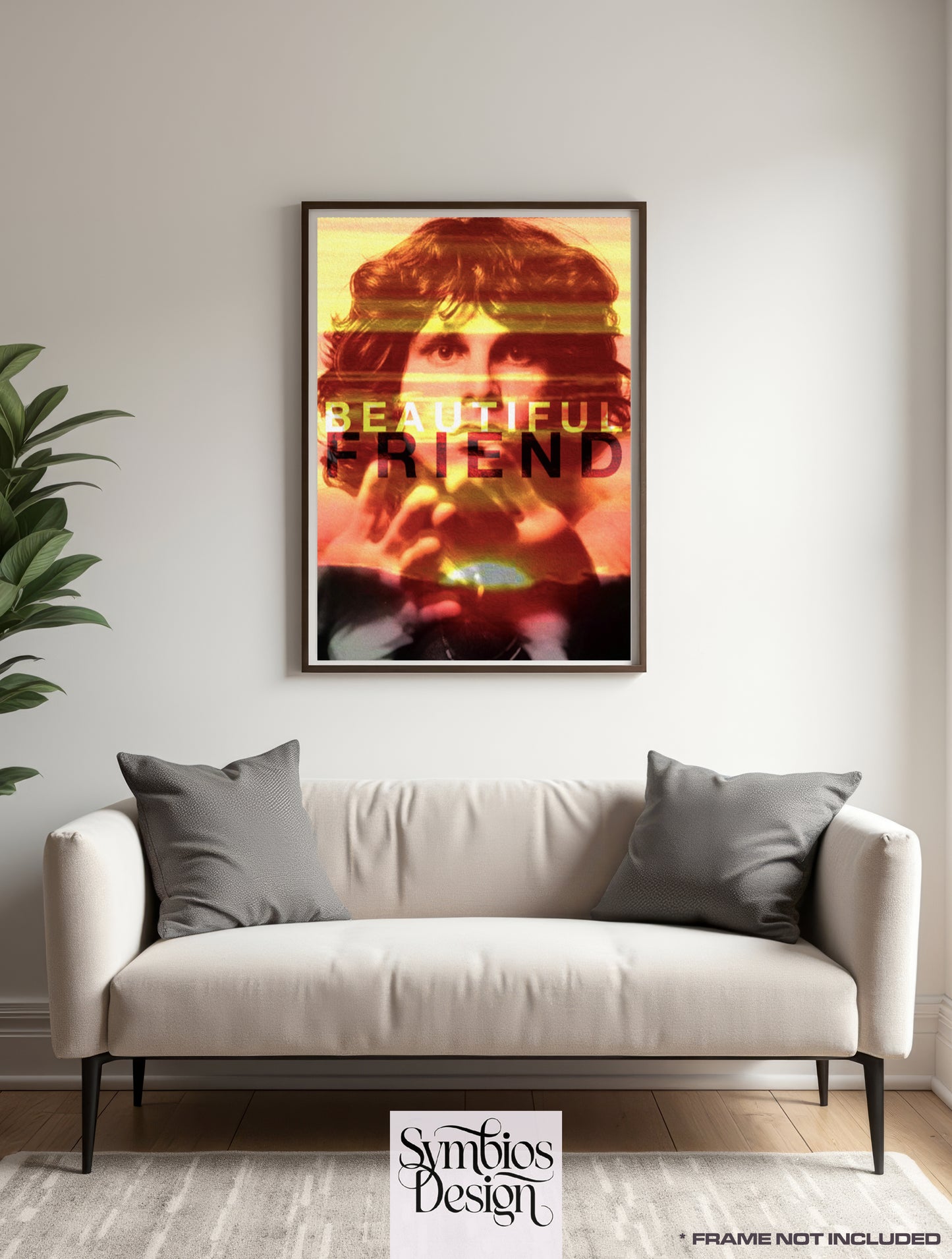 Beautiful Friend - JIm Morrison - The Doors  -  Rock Music Poster,  Music Decor, Band Memorabilia, Music Lover Gift