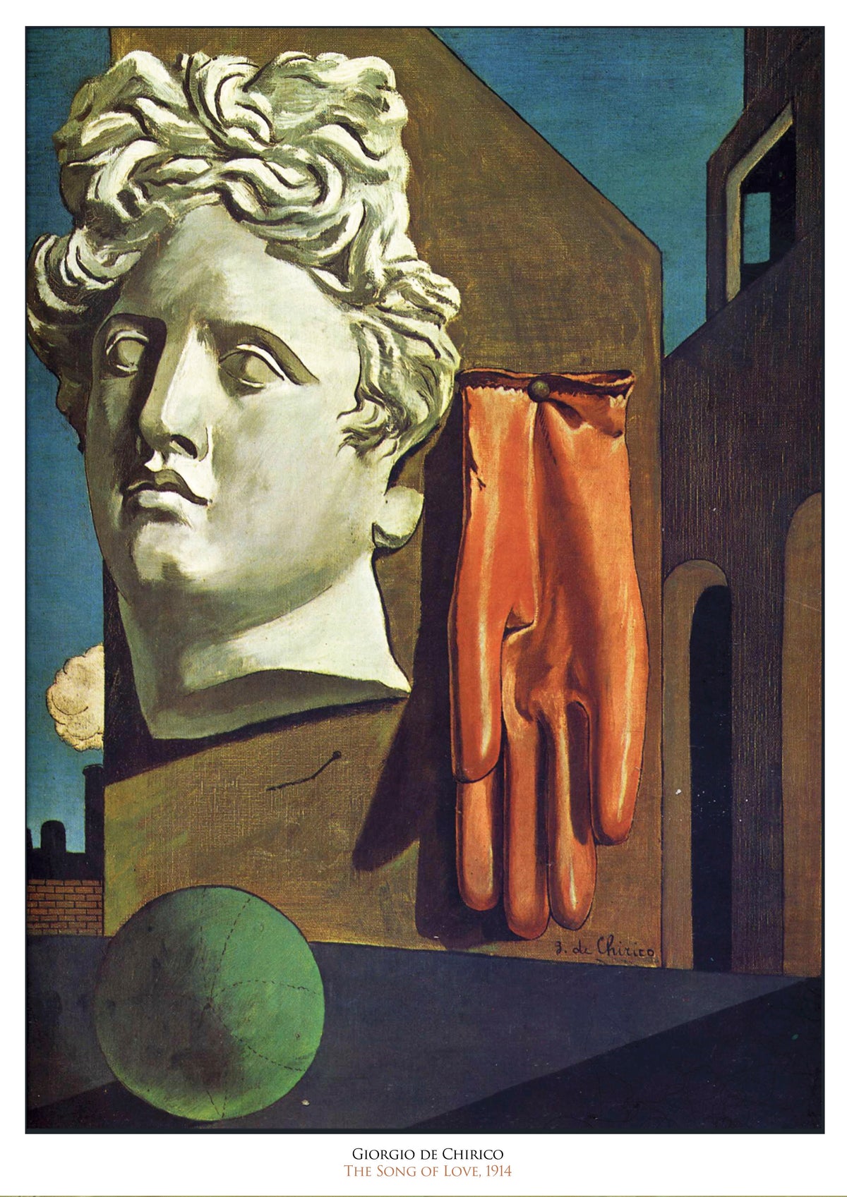 GIORGIO DE CHIRICO - THE SONG OF LOVE - Symbios Design Rare Glossy Poster Print