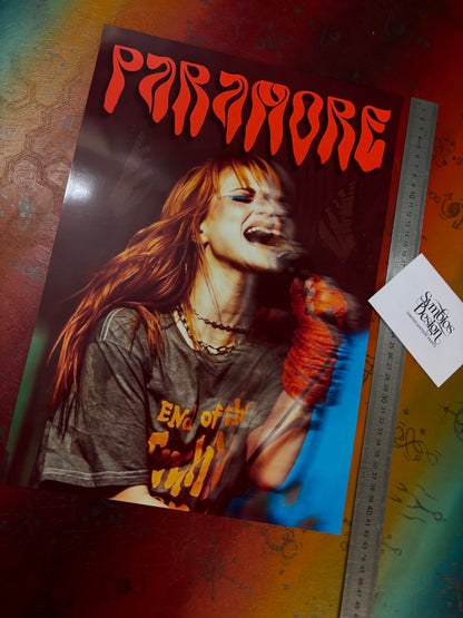 PARAMORE - LIVE - Symbios Design - Rare Glossy Print
