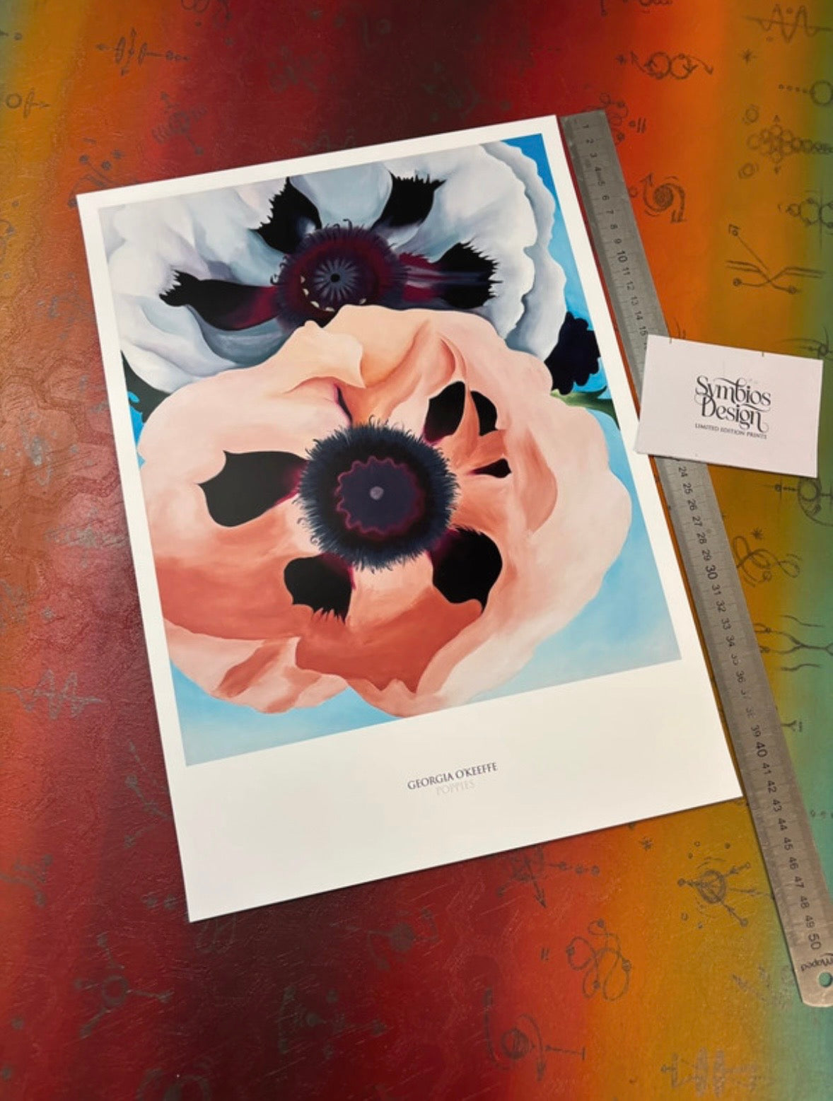 GEORGIA O'KEEFFE - POPPIES - Symbios Design Rare Glossy Poster Print