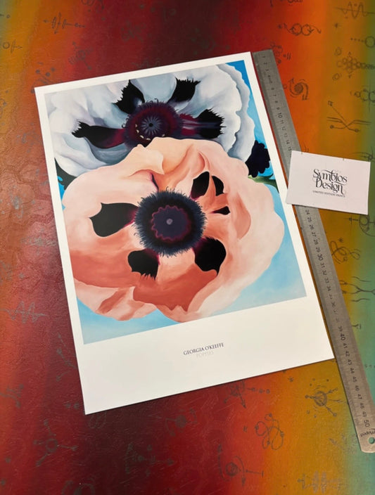 GEORGIA O'KEEFFE - POPPIES - Symbios Design Rare Glossy Poster Print