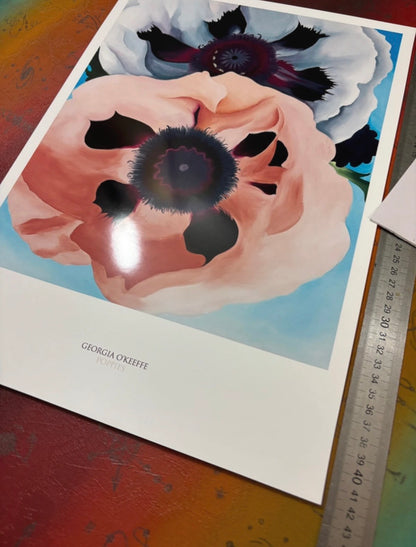 GEORGIA O'KEEFFE - POPPIES - Symbios Design Rare Glossy Poster Print