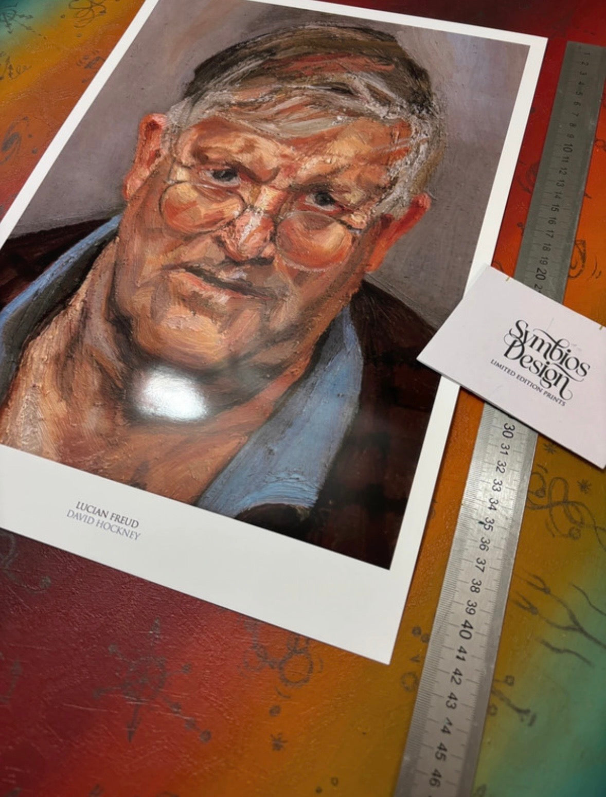 DAVID HOCKNEY - FREUD - Symbios Design Rare Glossy Poster Print