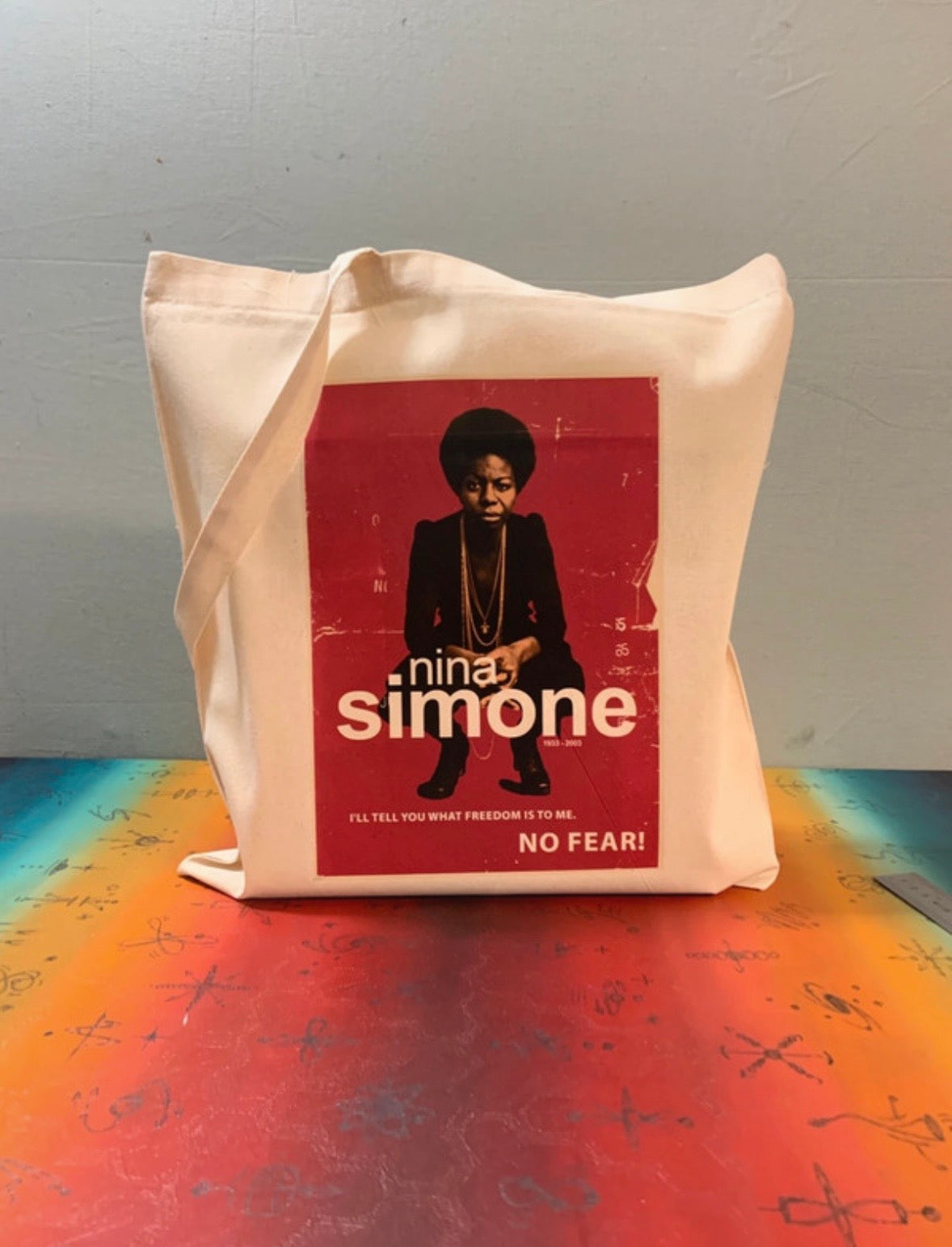 NINA SIMONE - NO FEAR  - Symbios Design Tote Bag