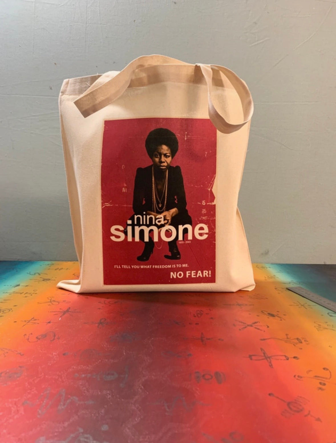 NINA SIMONE - NO FEAR  - Symbios Design Tote Bag