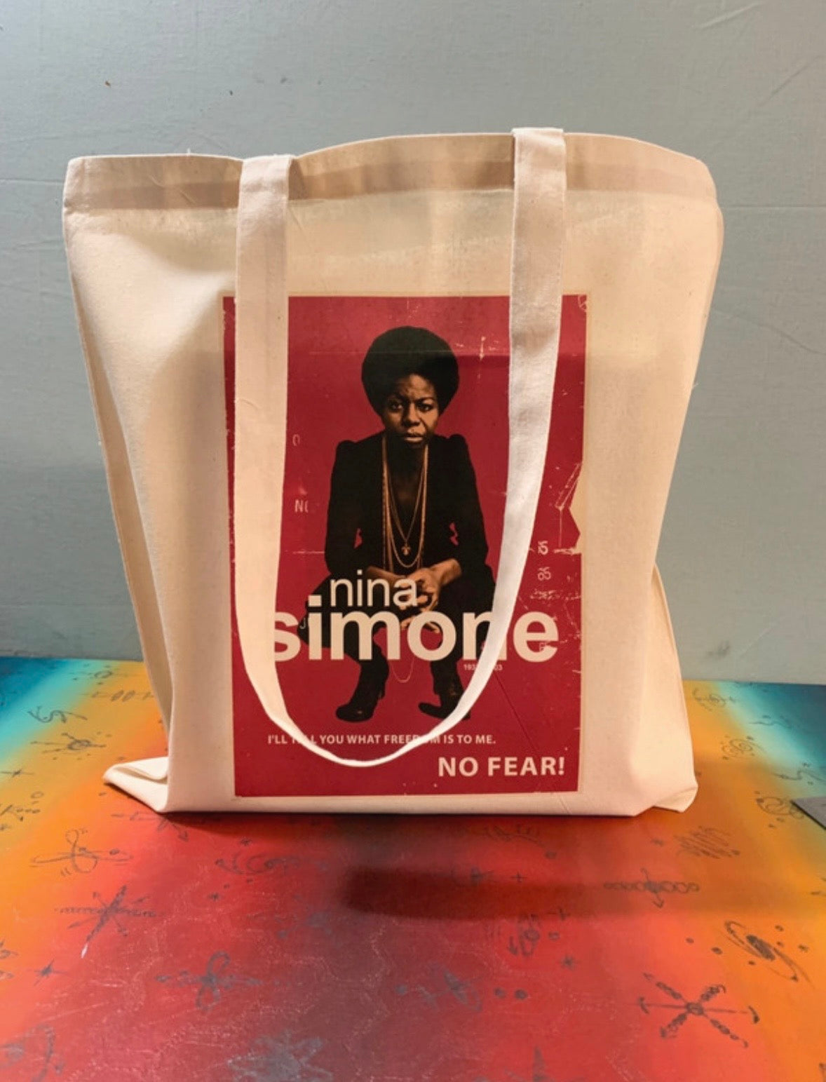 NINA SIMONE - NO FEAR  - Symbios Design Tote Bag