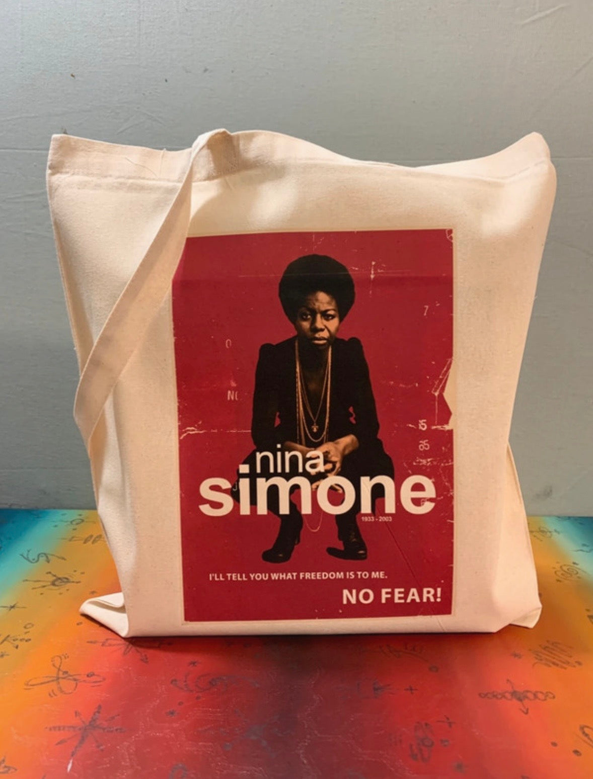 NINA SIMONE - NO FEAR  - Symbios Design Tote Bag