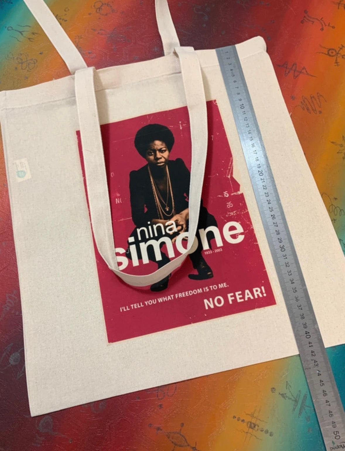 NINA SIMONE - NO FEAR  - Symbios Design Tote Bag